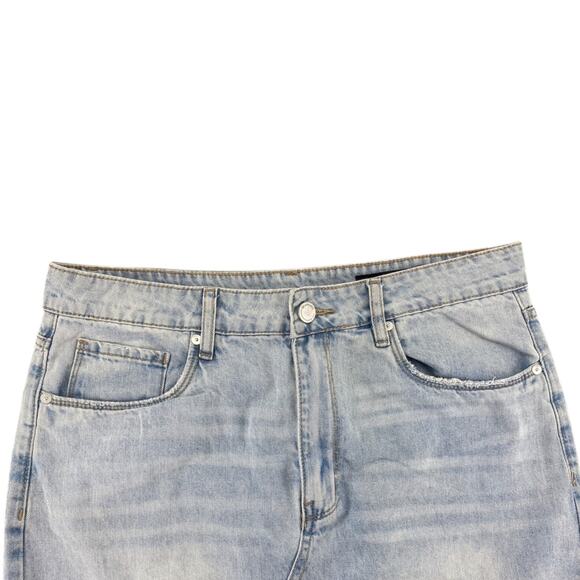 BLANKNYC Denim Maxi Skirt Women’s Size 30 High Rise Front Slit Light Wash - Picture 3 of 4